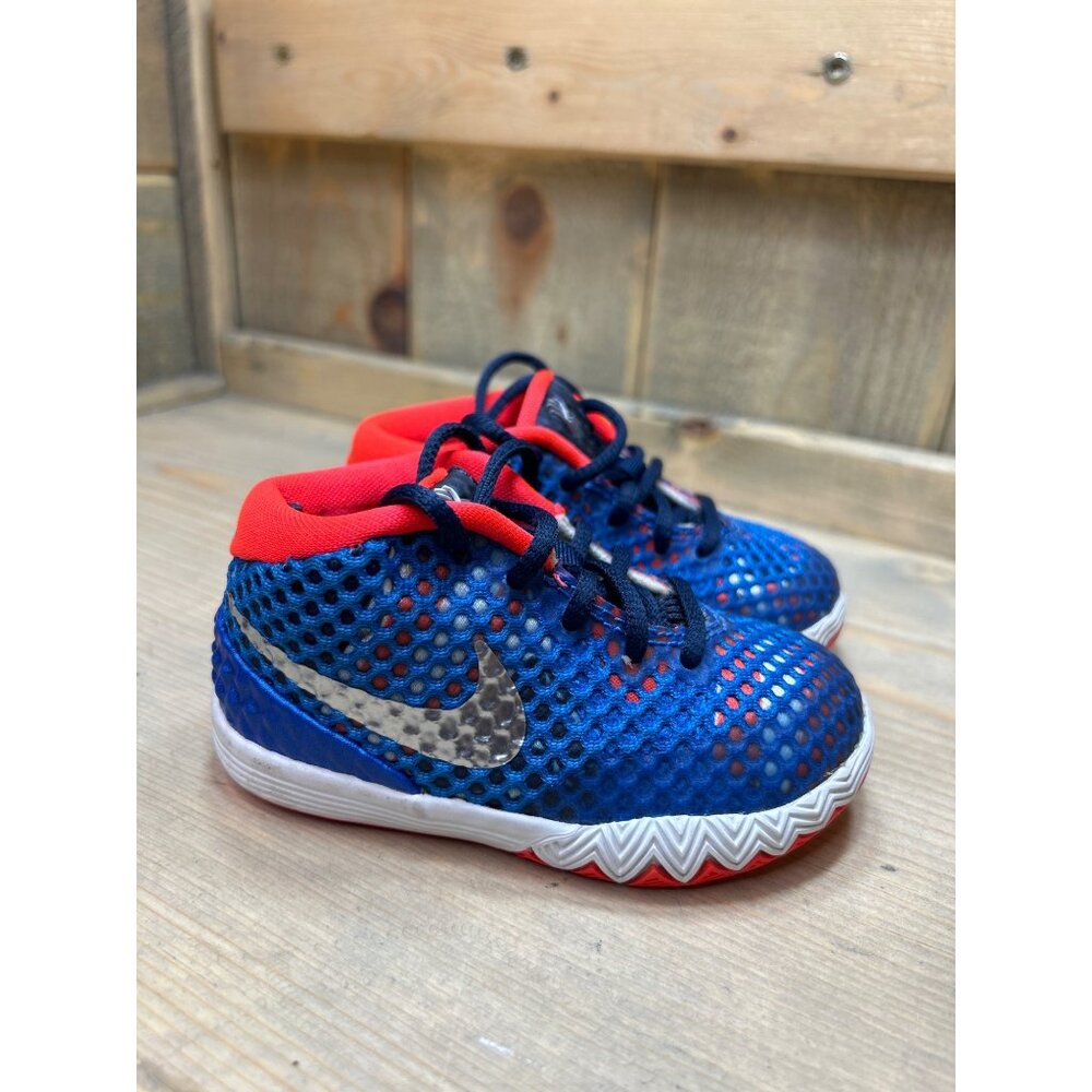 Nike Kyrie 1 Toddler 5C Soar/Metallic Silver-White-Bright Crimson 717223-401
